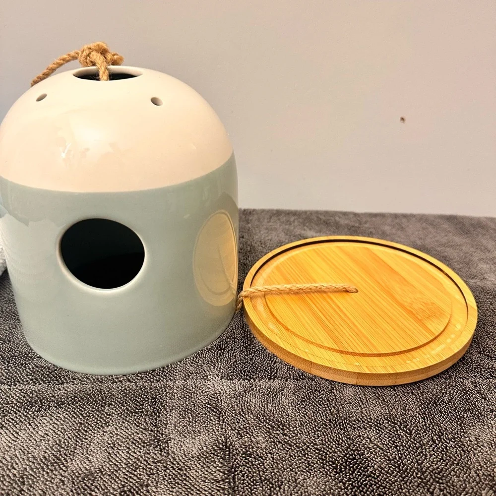 Birch Cottage Ceramic Bird Feeder